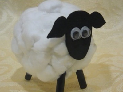 How to make a sheep with cotton - very  very easy
