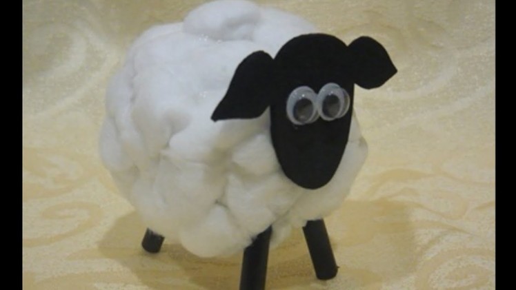 How to make a sheep with cotton - very  very easy