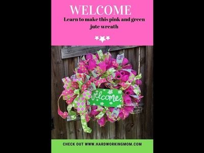 How to make a woodland ruffle wreath with 10in mesh pink and green daisies