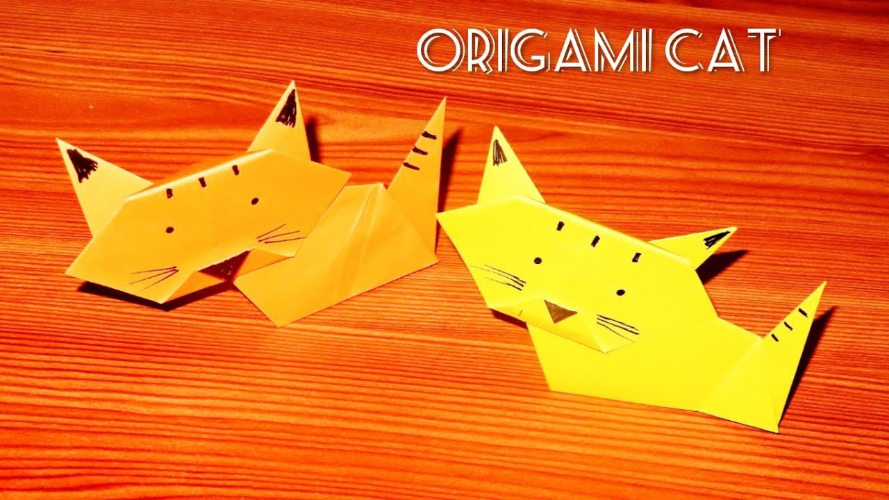 How to make an Origami Cat - Origami Folding Instructions |Origami Cat ...