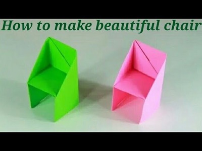 Paper How To Make Beautiful Chair With Paper Very Easy How To