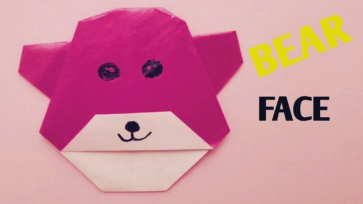 How to make origami bear face - paper bear face