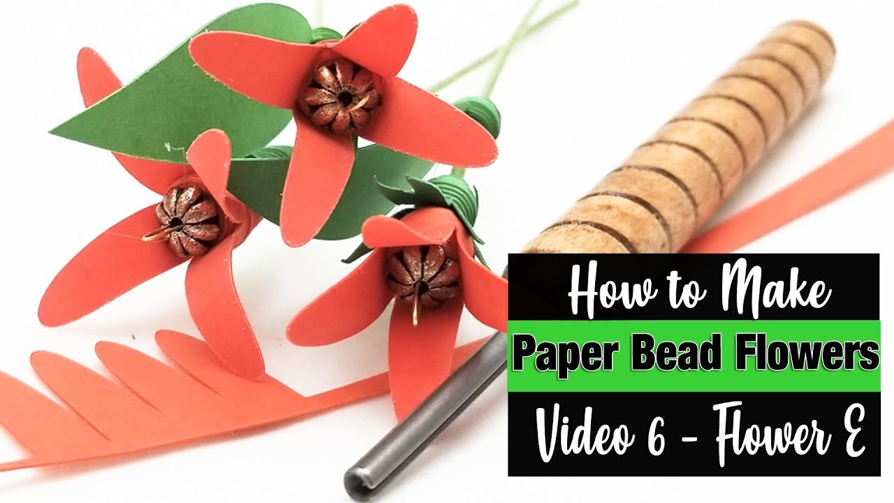 How to Make Paper Bead Flowers - Flower E