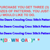 ( CRAFTS ) John Deere Crossing Cross Stitch Pattern***LOOK***Buyers Can Download Your Pattern As Soon As They Complete The Purchase