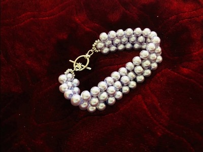 Mother’s Day Gift Idea. Simple Pearl Bracelet. Wedding Pearls Bracelet