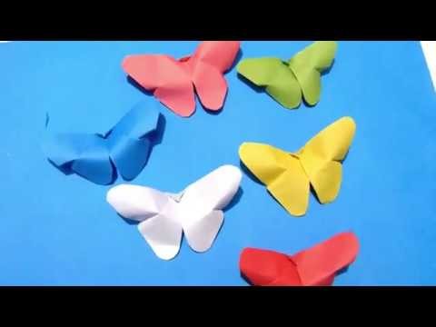 Paper BUTTERFLIES (very EASY)_How to make a paper Butterfly? Creative Rubina