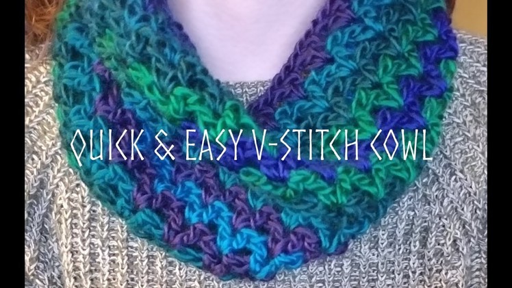 Quick & Easy V-stitch Cowl