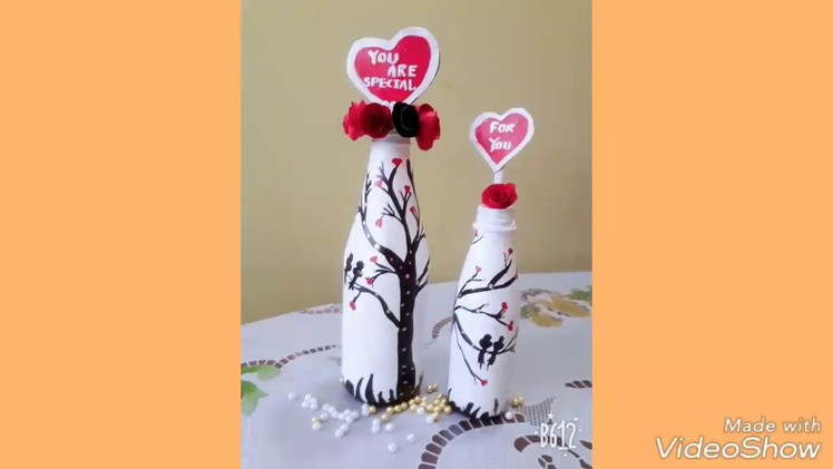 Sauce bottle art.surprise gift for your friend and love\home made gift for husband