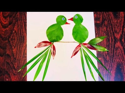 Simple leaf art for kids. Leaf craft ideas