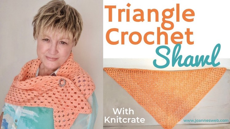 Triangle Crochet Shawl - Easy Crochet Shawl Scarf