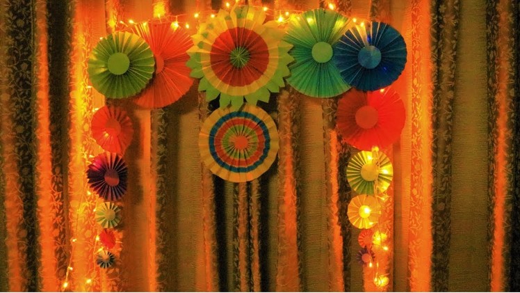 Very Easy Paper Fan Birthday Decorations | Birthday Decoration Ideas | Nelufa Crafts |