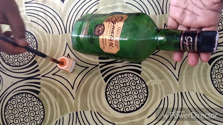 #bottle craft # how to decorate a beer bottles with newspaper ????????????????????????