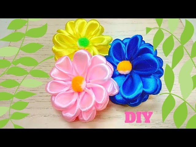 D.I.Y.  |  How to  make simple and easy kanzashi flower  |  hairtie