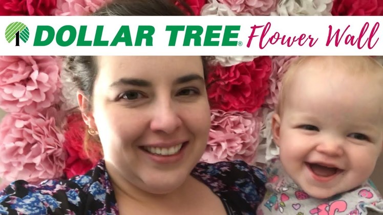 DIY $30 Flower Wall For Floral Garden Birthday Party Decor | Dollar Tree DIY