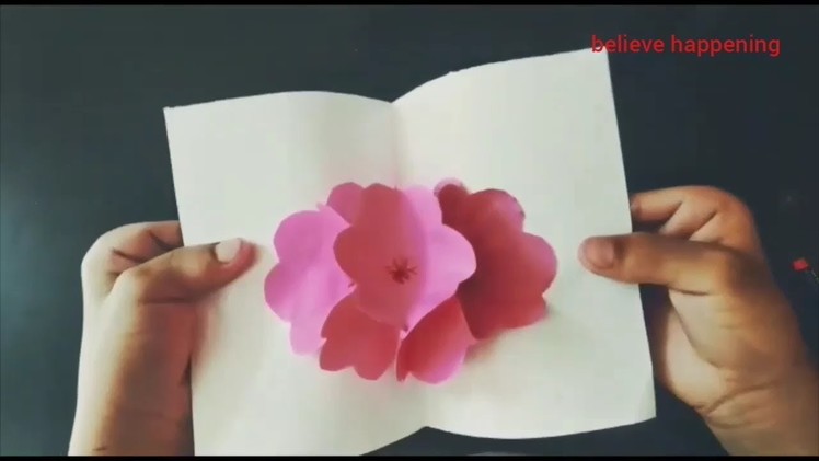 DIY 3D Flowers greeting card tutorial