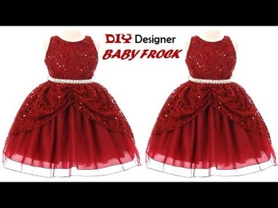 DIY Designer Baby Frock Cutting and stitching Full Tutorial
