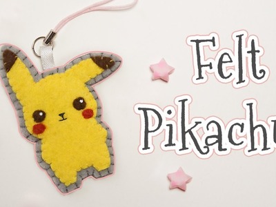 DIY Felt Pikachu Pokemon phone hanger (step by step tutorial)