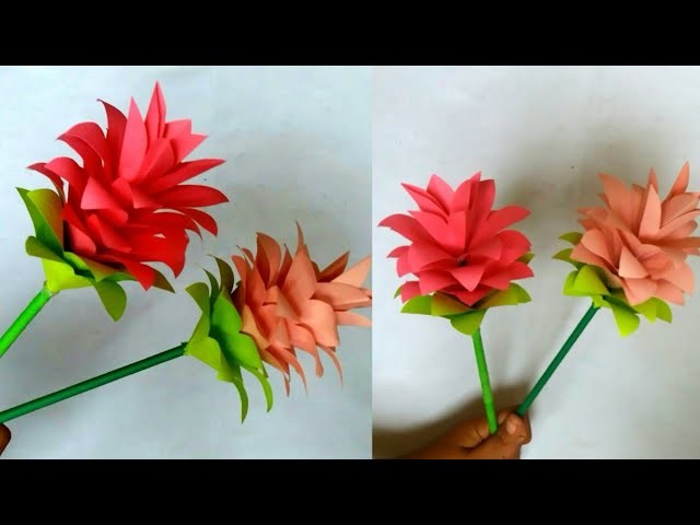 DIY How to make Attractive Paper Flower | Easy Paper Flower Tutorial | Paper Craft |Handmade Thing