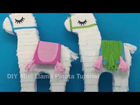 DIY Mini Llama Pinata Tutorial by paperglitterglue.com