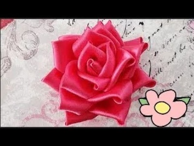 Diy satin ribbon rose,satin ribbon flower tutorial