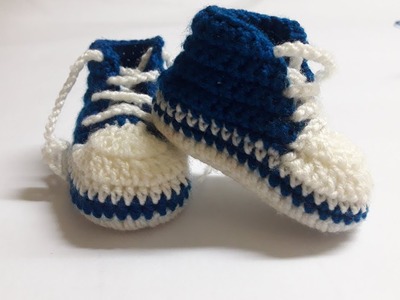 DIY Tutorial :Crochet Baby Shoes | Baby Booties With Shoe Laces