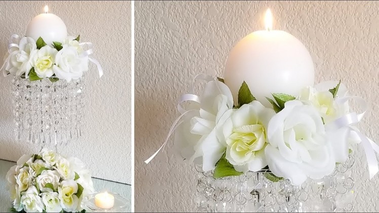 DOLLAR TREE CHANDELIER CANDLE HOLDER | QUICK, EASY AND INEXPENSIVE DIY ❤