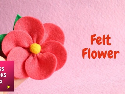 Easy Felt Coral Color Flower DIY Tutorial | Spring Crafts.