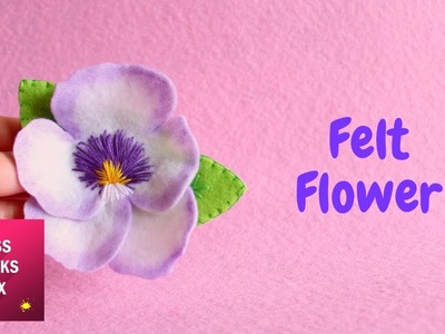 Easy Pansy Felt Flower DIY Tutorial.