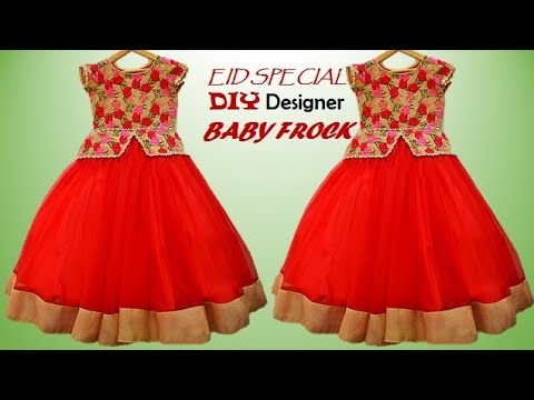 EID SPECIAL.DIY DESIGNER BABY FROCK CUTTING AND STITCHING FULL TUTORIAL