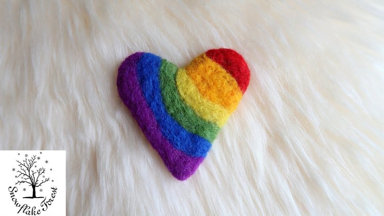 Felt Heart Craft Rainbow Heart