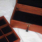 FREE POST - LOCKABLE Wooden Chest with inner storage tray. 3 WISE MEN Unique design. Handmade woodwork with lock and key