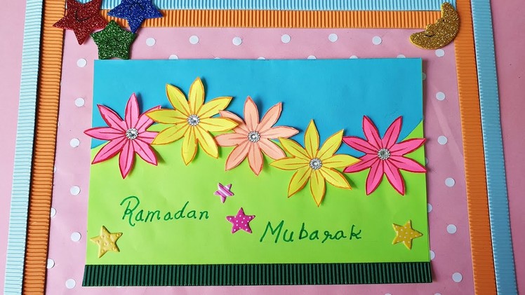Handmade Greeting Card  ||  Ramadan Mubarak card  ||  DIY simple greeting card idea