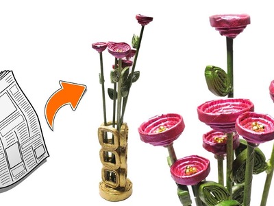 How to make DIY flower vase. DIY Best Out Of Waste Idea. Newspaper Craft. DIY Craft