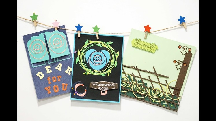 How to make easy card with dies and stamps---InLoveartshop DIY card making & Paper Crafts