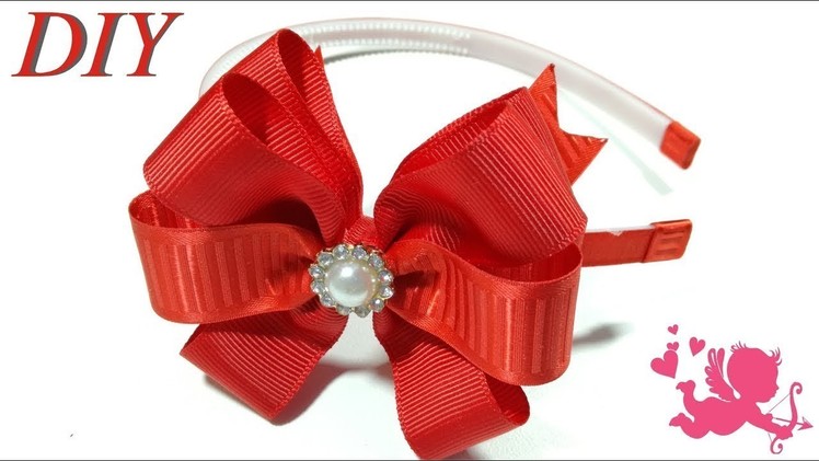 How To Make Hair Bows ???? DIY #235 Valentines Headband Tutorial