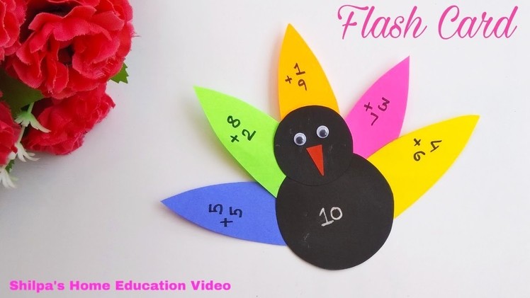 Kids special : Flash Card l Easy.DIY.handmade.greeting card l How to l Shilpa's Home Education Video