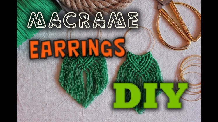 Macrame earrings Tutorial | DIY earrings