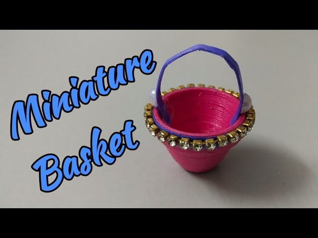 Miniature Basket | DIY Miniature Basket | How to make Miniature Quilling Basket | Mini Paper Basket