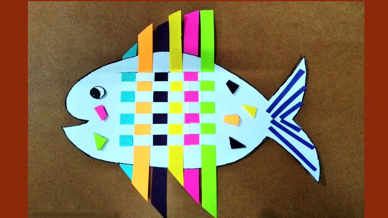 Paper Craft.paper weaving.fish making from paper.how to make fish from ...