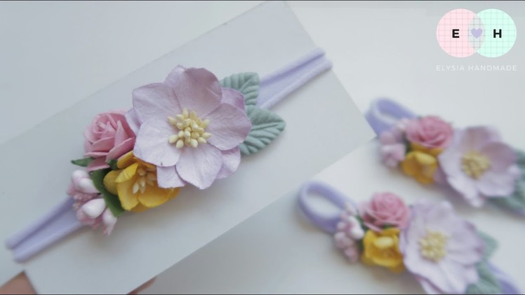 Paper Flowers Hedband Ideas | DIY by Elysia Handmade