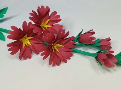 Paper Stick Flower: Easy Way to Make Paper Flower - DIY Paper Flower - Abigail Paper Crafts