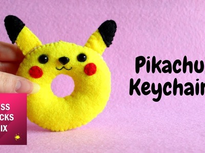 Pikachu Felt Donut Keychain DIY Tutorial | #Pokémon