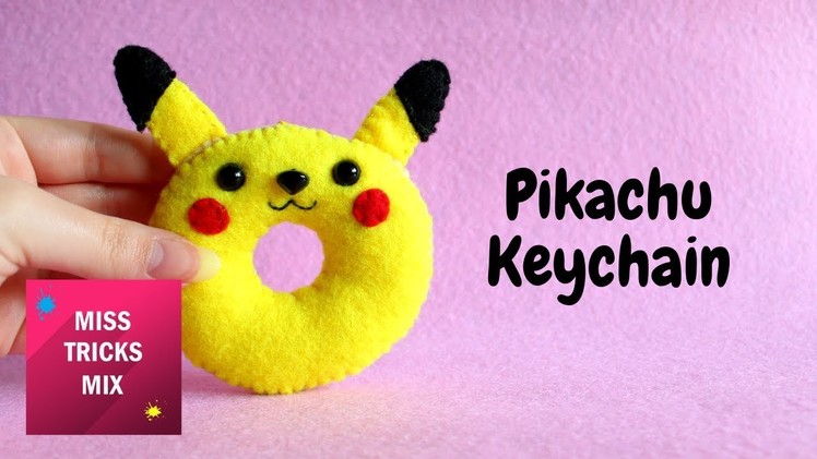 Pikachu Felt Donut Keychain DIY Tutorial | #Pokémon