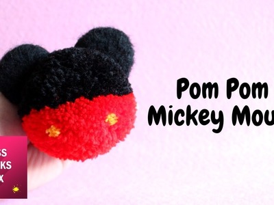 Pom Pom Mickey Mouse Keychain DIY Tutorial.