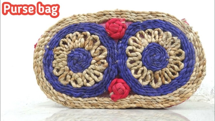Purse Bag Making out of colorful Jute || Colorful Jute rope Craft || Jute Crafts