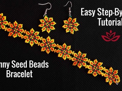 Sunny Spring Seed Beads Bracelet - Tutorial. How to Make DIY Seed Beads Bracelet?
