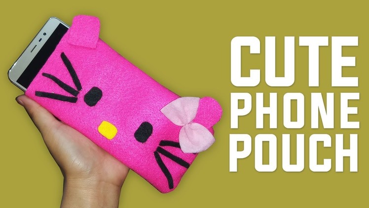 TUTORIAL MAKING CUTE PHONE POUCH | How to make phone wallet, DIY phone case