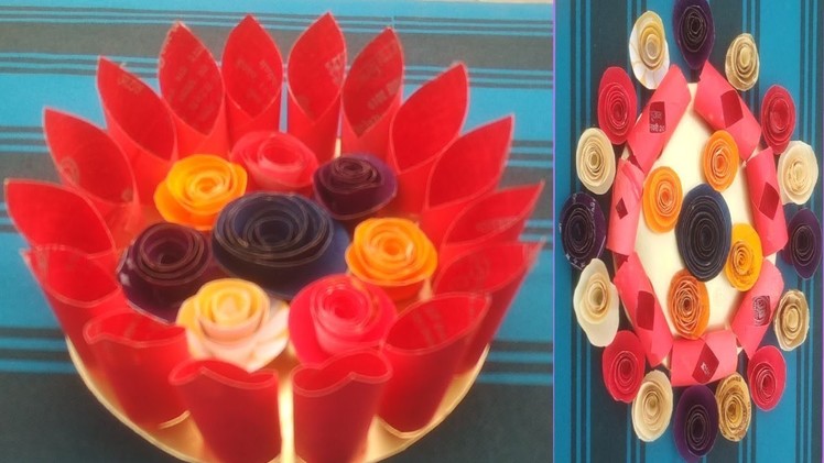 2 DIY beautiful flowers craft ideas with wedding card.