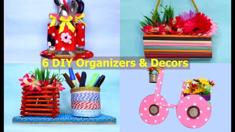 6 Awesome DIY Home Organizers and  Decor Projects to Decorate Your Home By Aloha Crafts