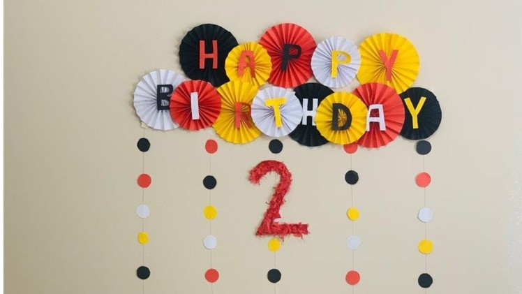 Birthday decoration at home. Very Easy Paper Decoration Ideas. Paper Craft